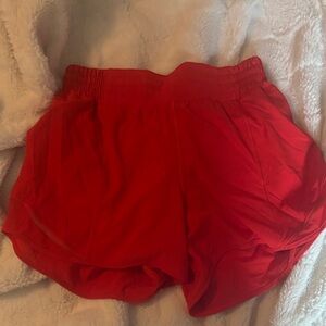 lululemon athletica Vibrant Red Athletic Shorts